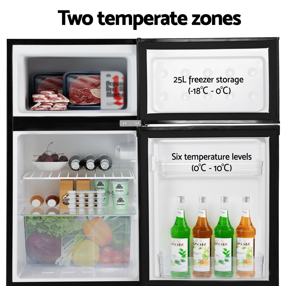 Devanti 80L Bar Fridge Mini Freezer Refrigerator - Sleek & Energy ...
