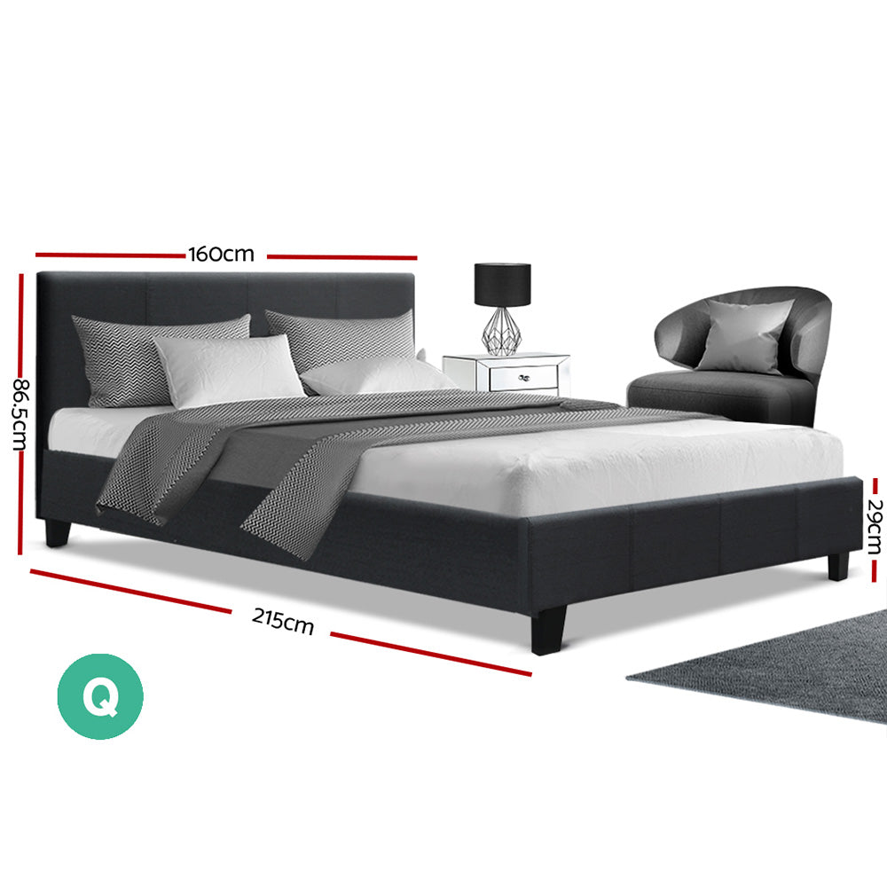 Artiss Neo Charcoal Queen Bed Frame