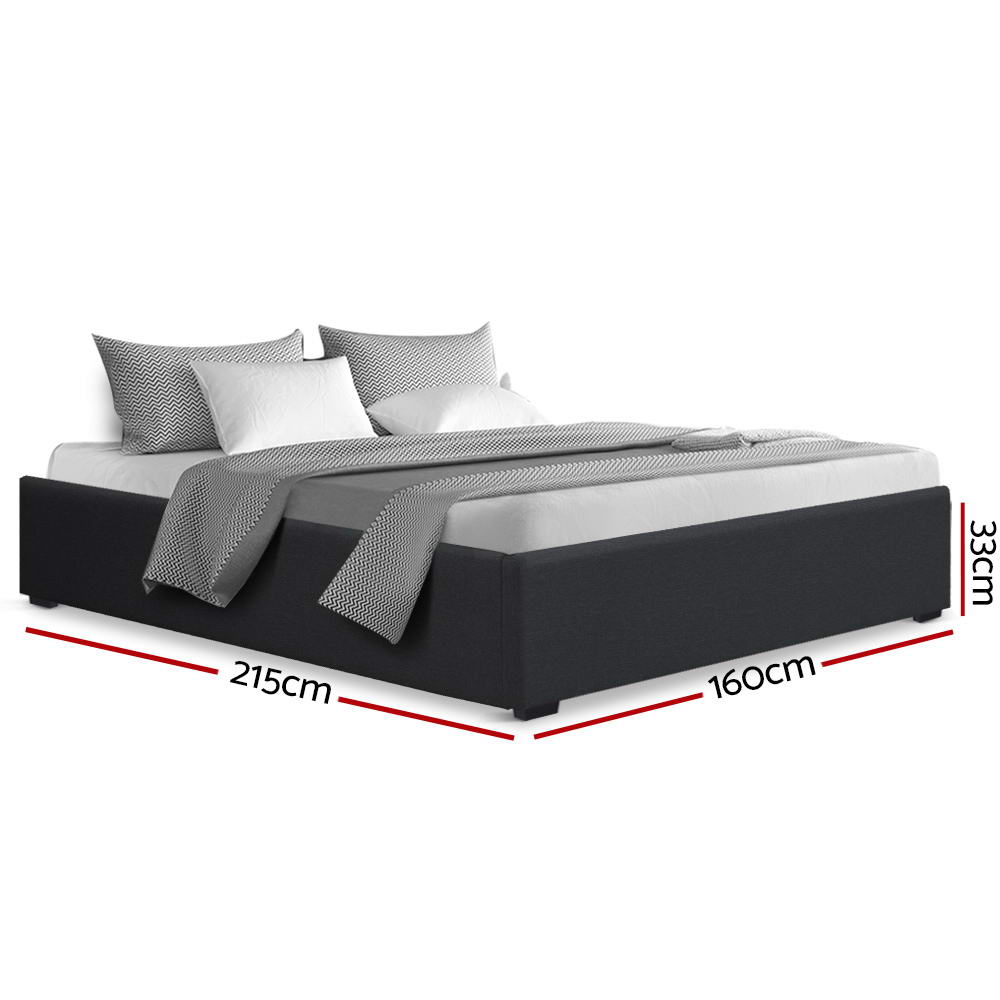 Toki Charcoal Queen Size Gas Lift Bed Frame