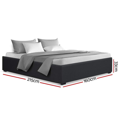 Toki Charcoal Queen Size Gas Lift Bed Frame