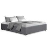 Toki Grey Gas-Lift Queen Bed Frame