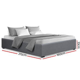 Toki Grey Gas-Lift Queen Bed Frame