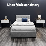 Artiss Bed Frame King Single Size Gas Lift Grey VILA