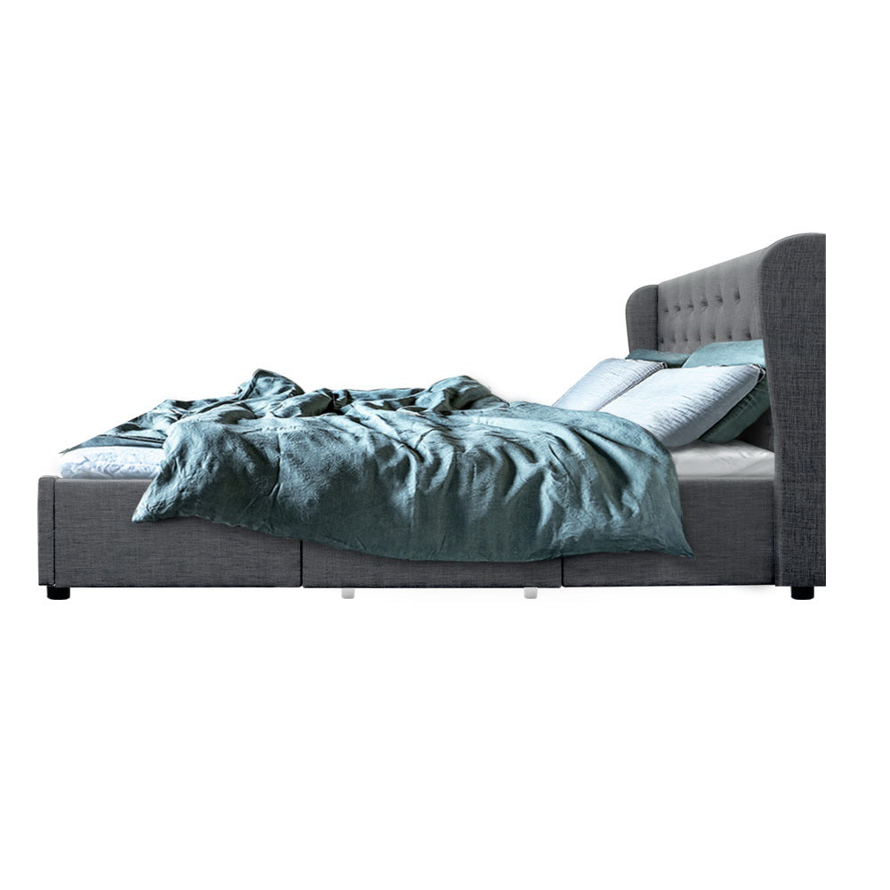Artiss Mila Queen Bed Frame with Storage