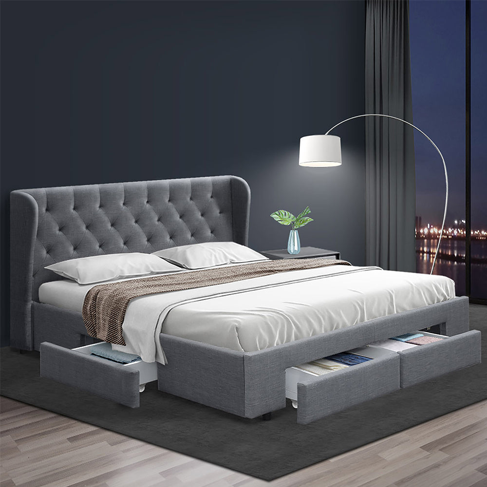 Artiss Mila Queen Bed Frame with Storage