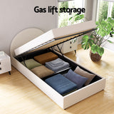 Artiss Bed Frame Gas Lift Strorage Beds Base Platform Boucle Fabric King Single ELLA
