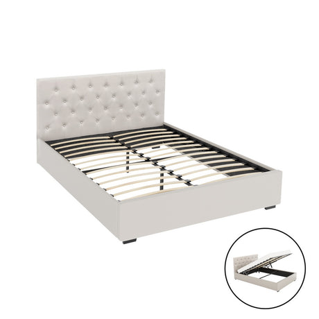 Artiss Vila Queen Gas Lift Bed Frame