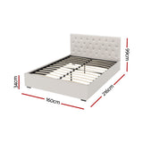 Artiss Vila Queen Gas Lift Bed Frame