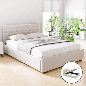 Artiss Vila Queen Gas Lift Bed Frame