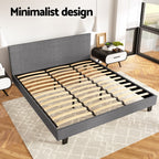 Artiss Bed Frame King Size Grey NEO