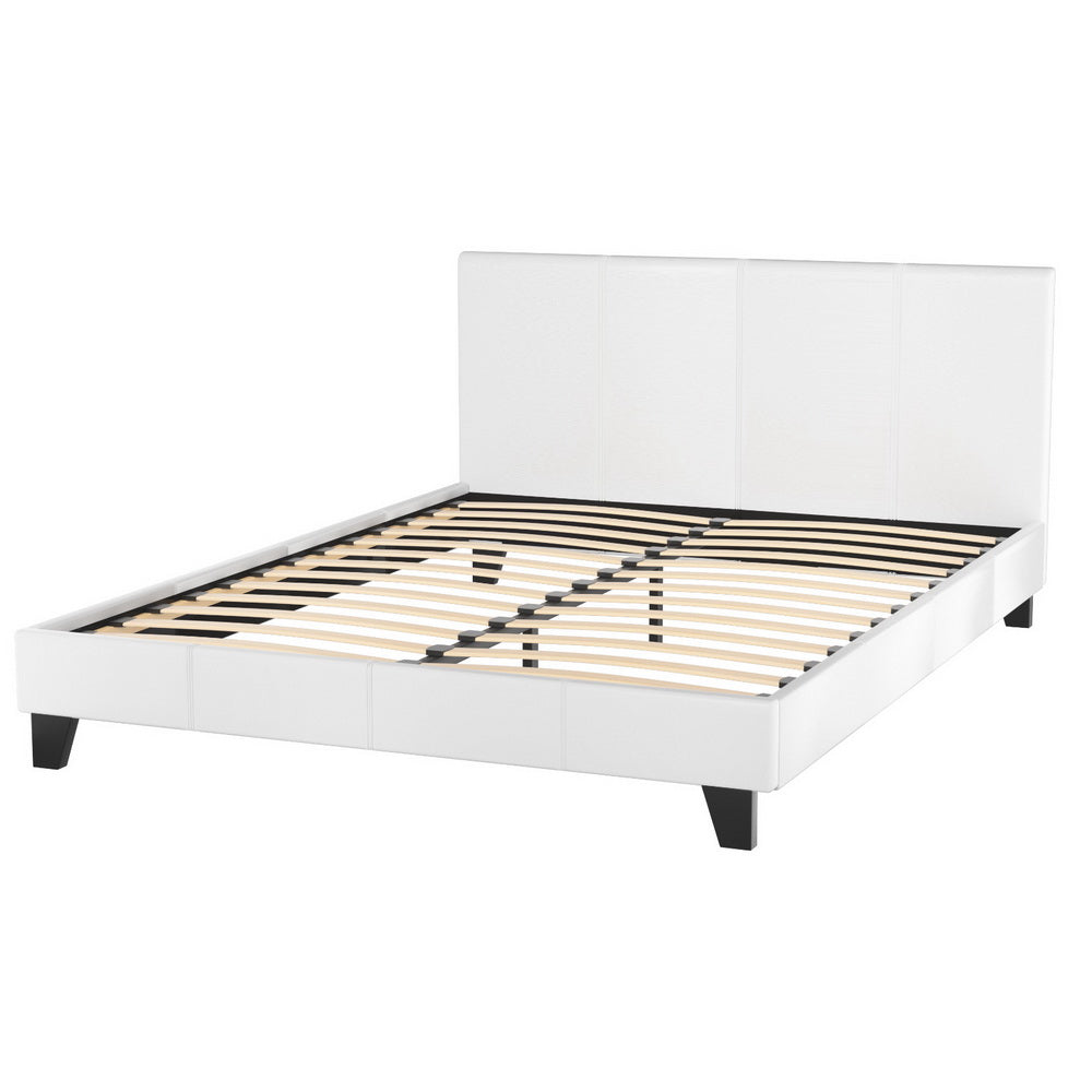 Artiss Neo Queen Size Bed Frame - White