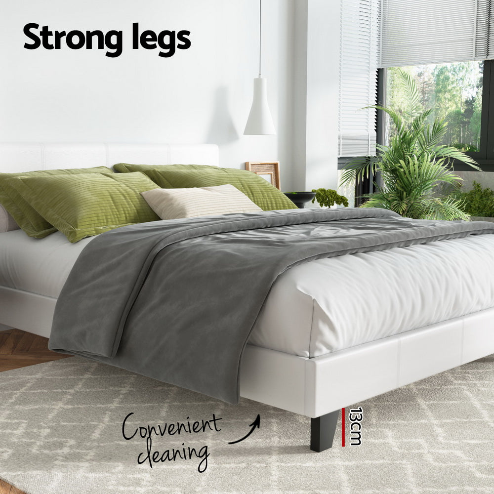 Artiss Neo Queen Size Bed Frame - White