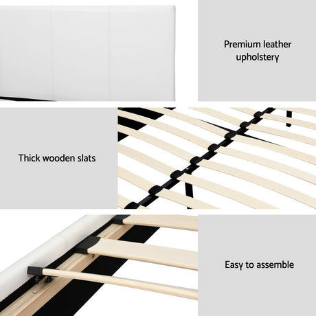 Artiss Neo Queen Size Bed Frame - White