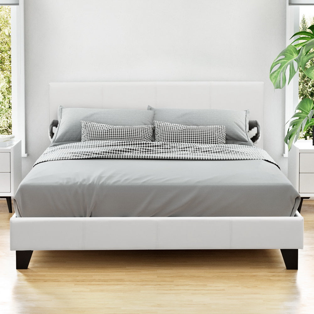 Artiss Neo Queen Size Bed Frame - White