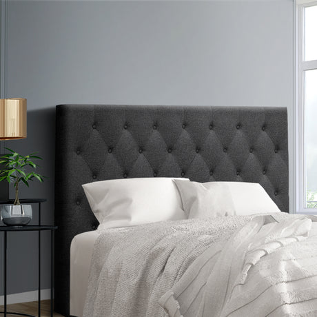Artiss Bed Head Headboard Double Size Fabric - CAPPI Charcoal