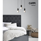 Artiss Bed Head Headboard Double Size Fabric - CAPPI Charcoal