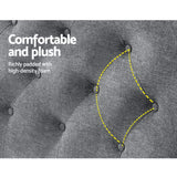 Artiss Bed Head Headboard Queen Size Fabric - CAPPI Grey