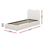 Artiss Bed Frame Single Size Boucle DARA