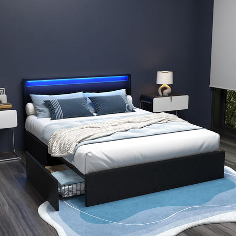 Artiss Dunn Queen Size LED Bed Frame