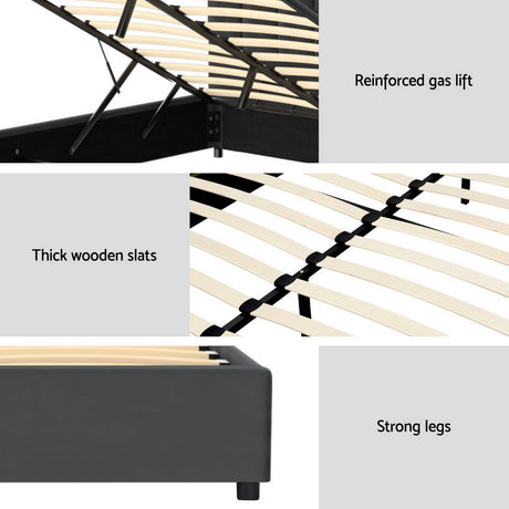 Artiss Queen Size Velvet Grey Bed Frame