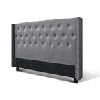 Artiss Bed Head Headboard King Size Fabric - LUCA Grey