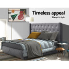 Artiss Bed Head Headboard King Size Fabric - LUCA Grey