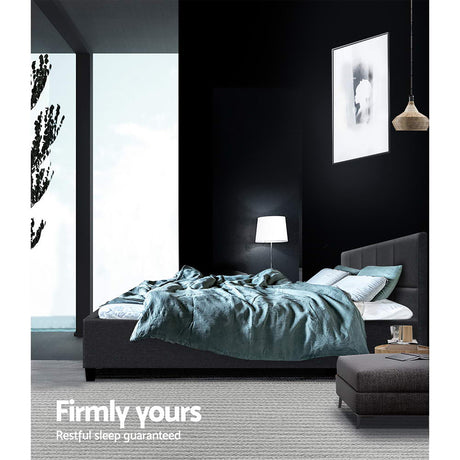 Artiss Charcoal TINO Queen Bed Frame