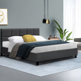 Artiss Charcoal TINO Queen Bed Frame