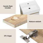 Cefito Vanity Unit 445mm Basin Bathroom Cabinet Storage Wall Hung Sink White