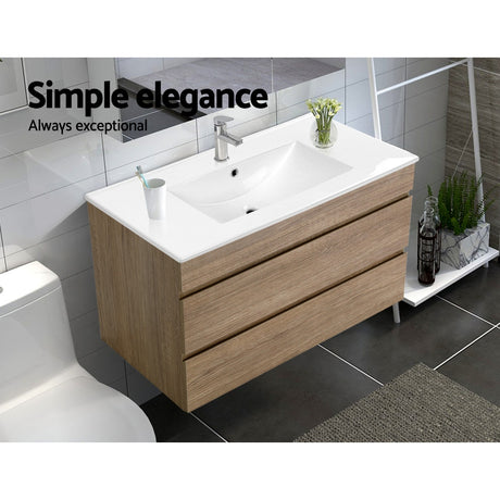 Cefito 915mm Oak Vanity Unit with Basin