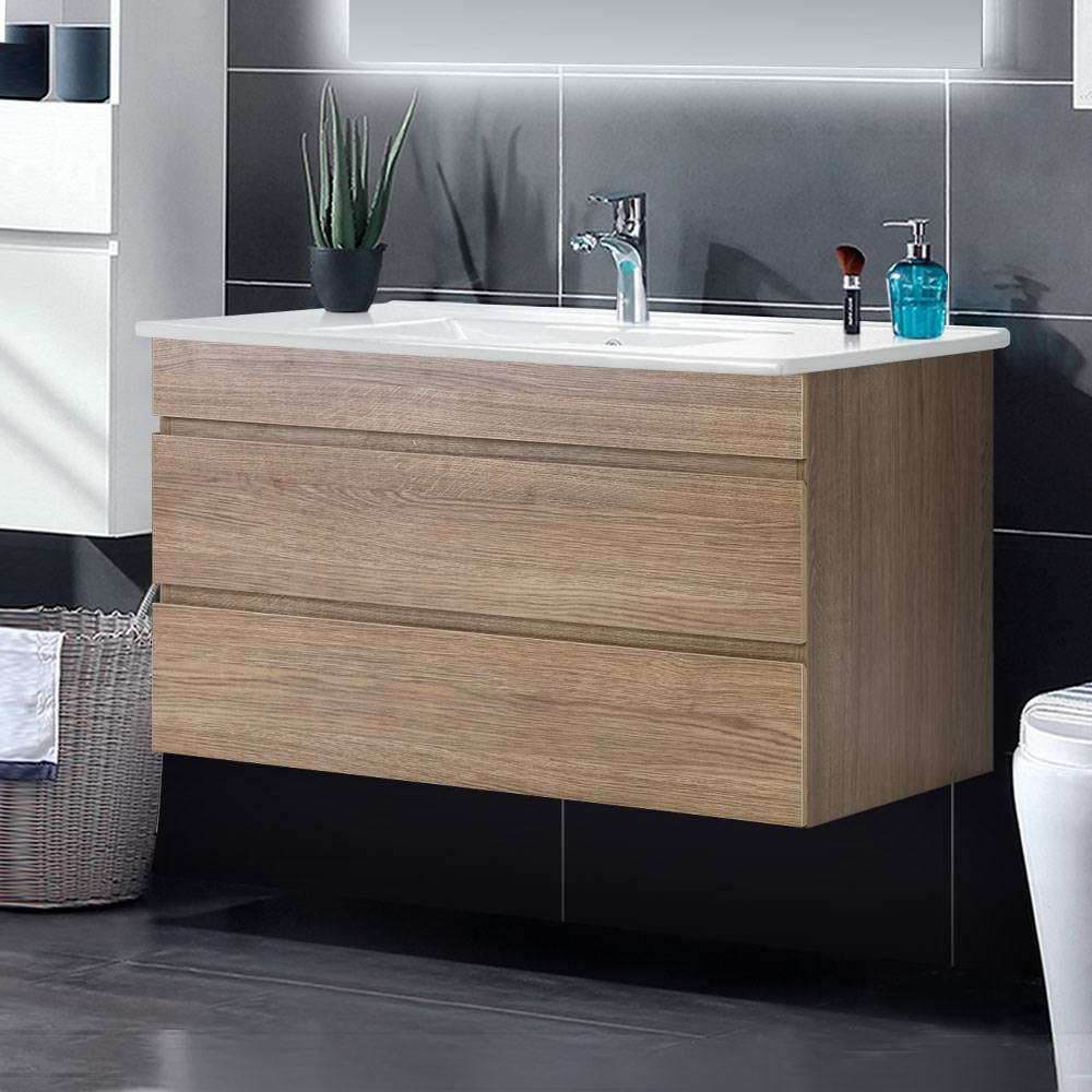 Cefito 915mm Oak Vanity Unit with Basin