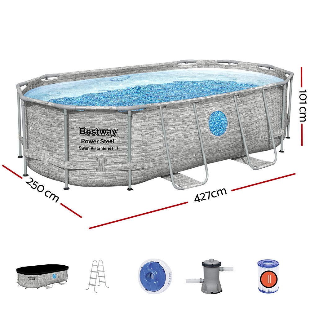Bestway Power Steel Above Ground Pool 427x250 cm