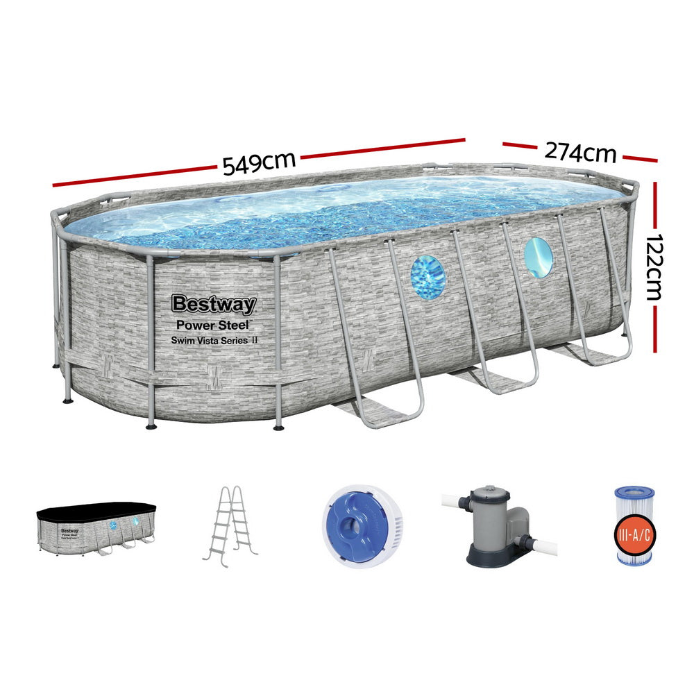 Bestway Power Steel Above Ground Pool 549x274x122cm