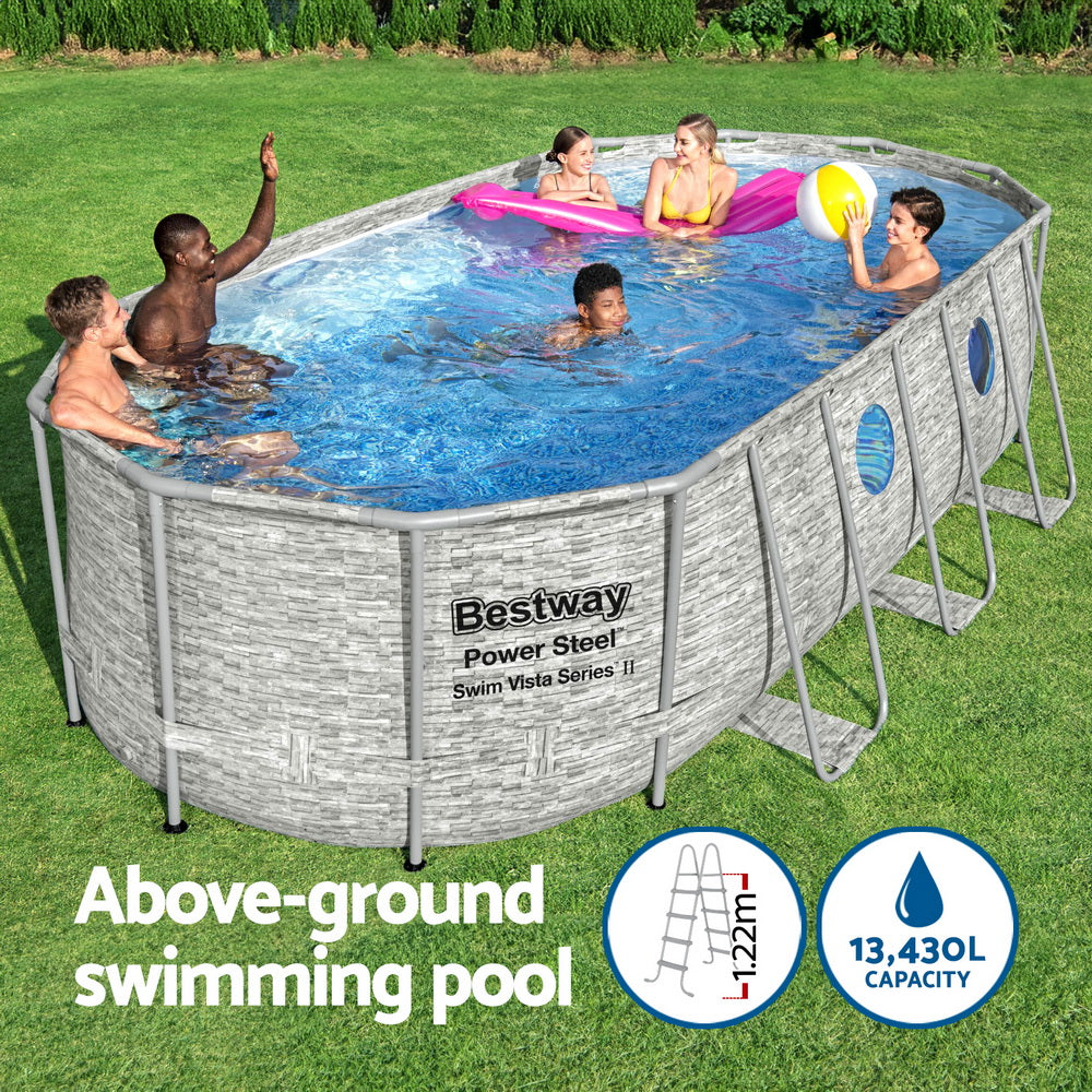 Bestway Power Steel Above Ground Pool 549x274x122cm