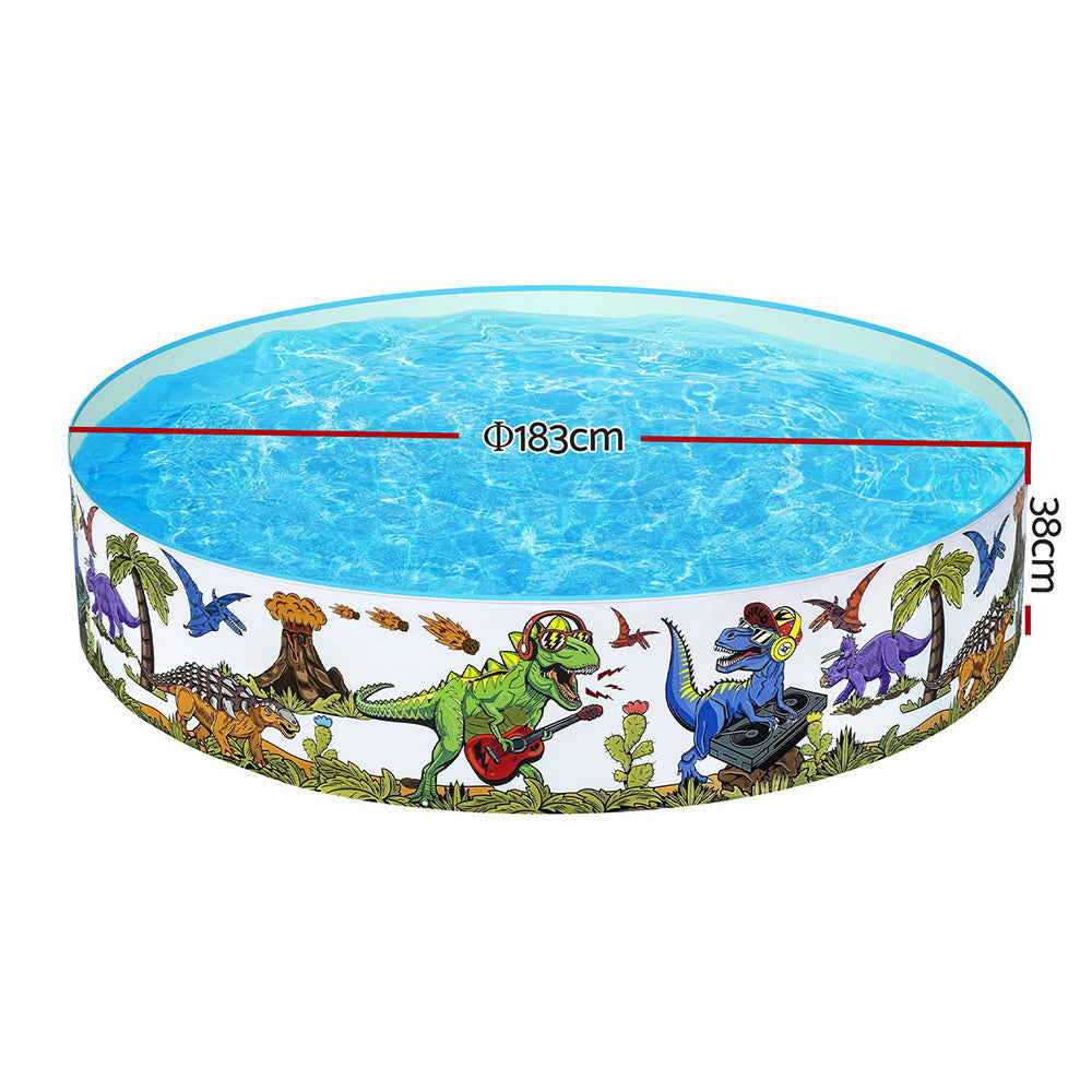 Dinosaur-Themed Kids Pool - 183x38cm