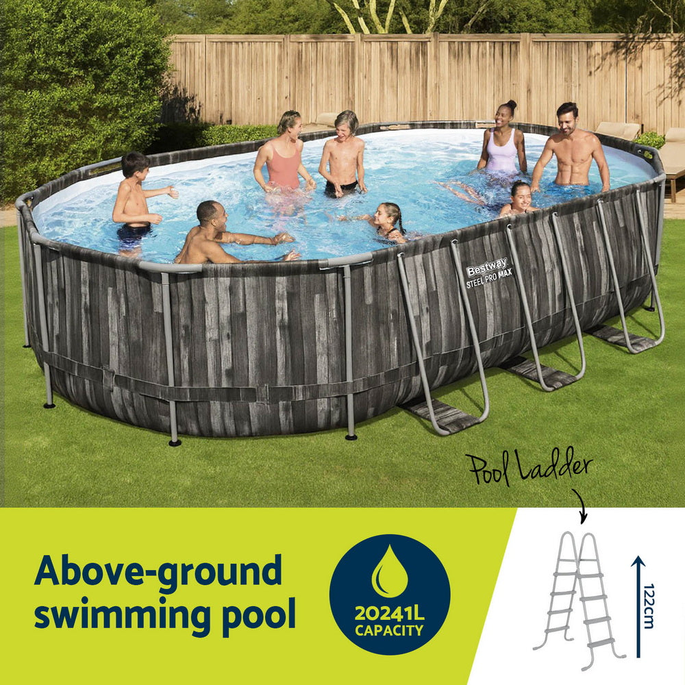 Bestway Steel Frame Swimming Pool Set 6.1x3.66m