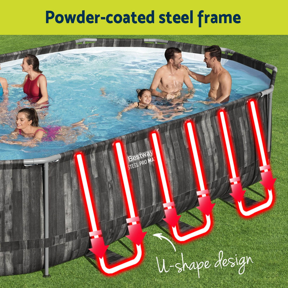 Bestway Steel Frame Swimming Pool Set 6.1x3.66m