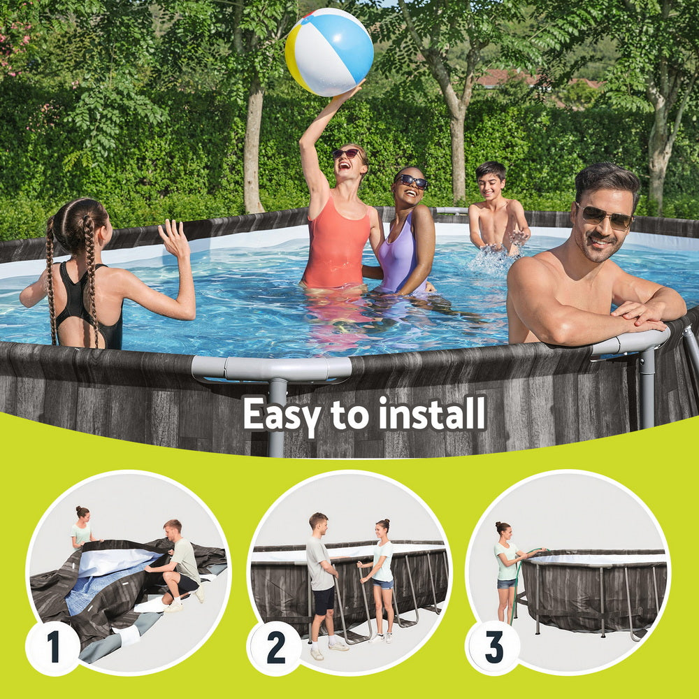Bestway Steel Frame Swimming Pool Set 6.1x3.66m