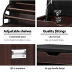 Elegant 3-Tier PU Leather Shoe Storage Bench