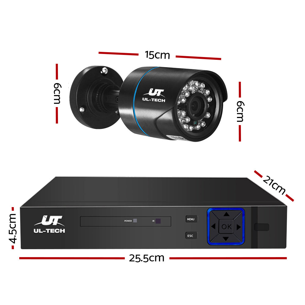 UL-Tech 4-Channel CCTV Security System with 4 Cameras