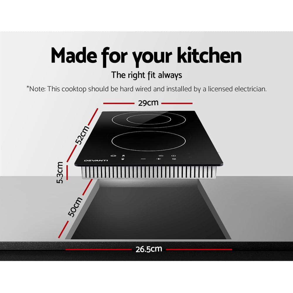 30cm Electric Ceramic Cooktop with Safety Features