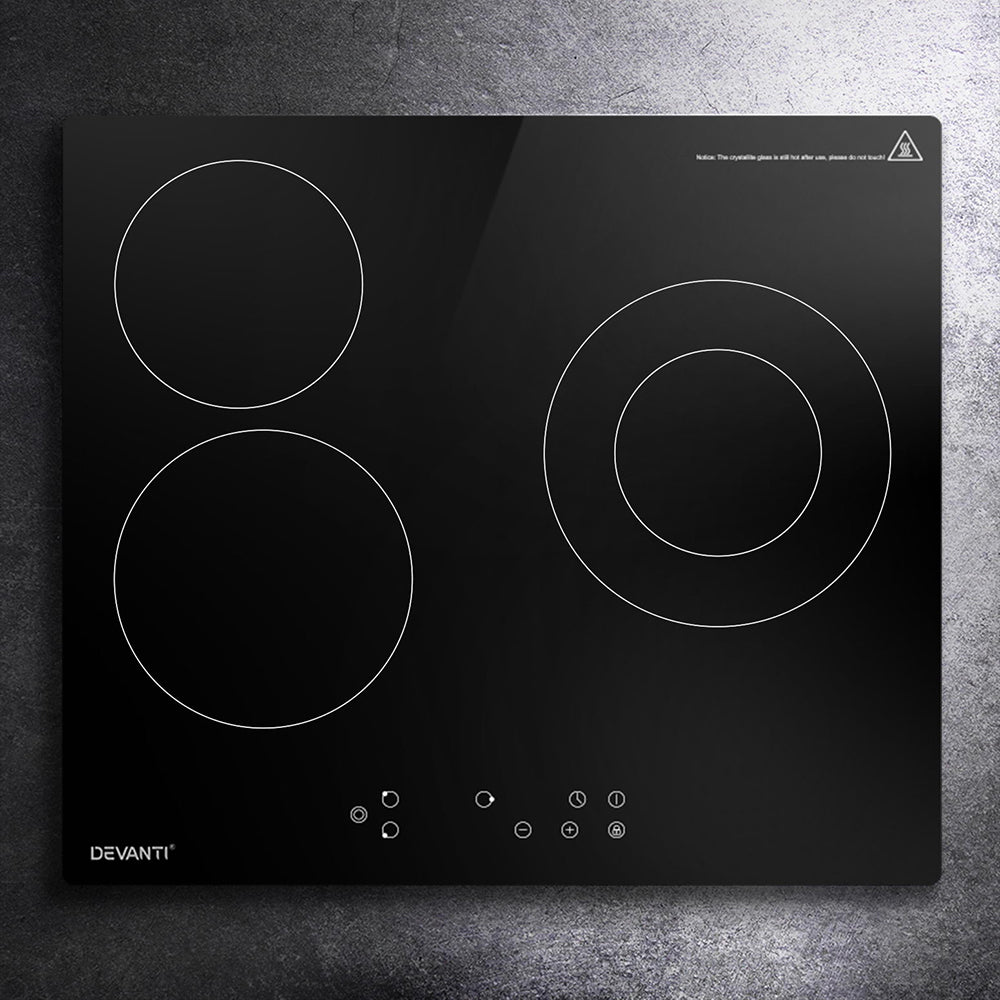 Electric Ceramic Cooktop 60cm 4 Burner Touch Control