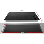 60cm Electric Ceramic Cooktop with Safety Features