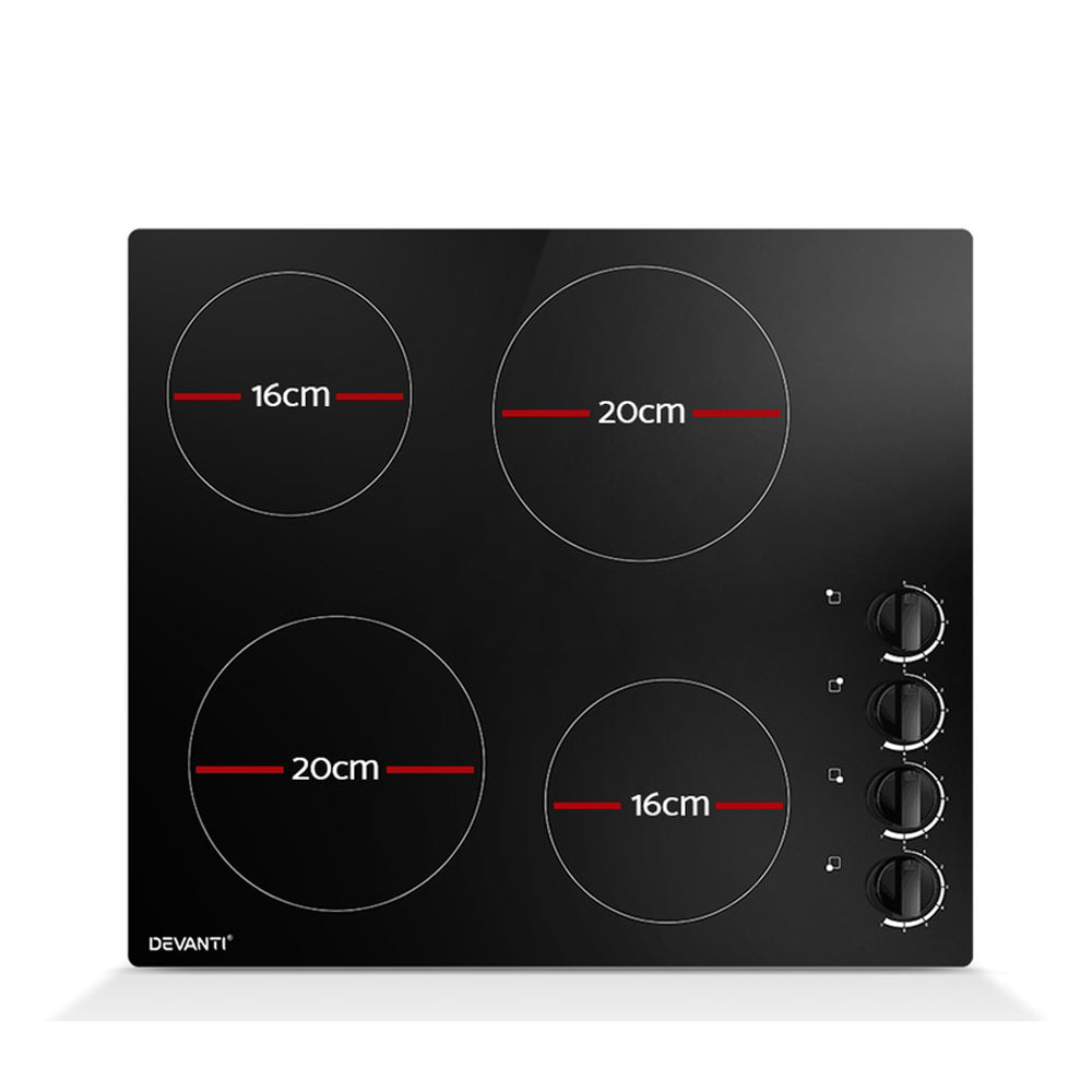 60cm Electric Ceramic Cooktop with Safety Features
