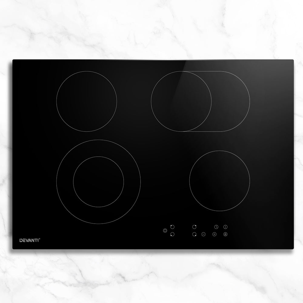 Electric Ceramic Cooktop - 77cm, 6 Zones