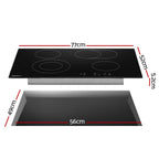 Electric Ceramic Cooktop - 77cm, 6 Zones