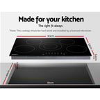 90cm Electric Ceramic Cooktop with Touch Controls