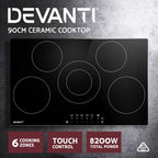 90cm Electric Ceramic Cooktop with Touch Controls