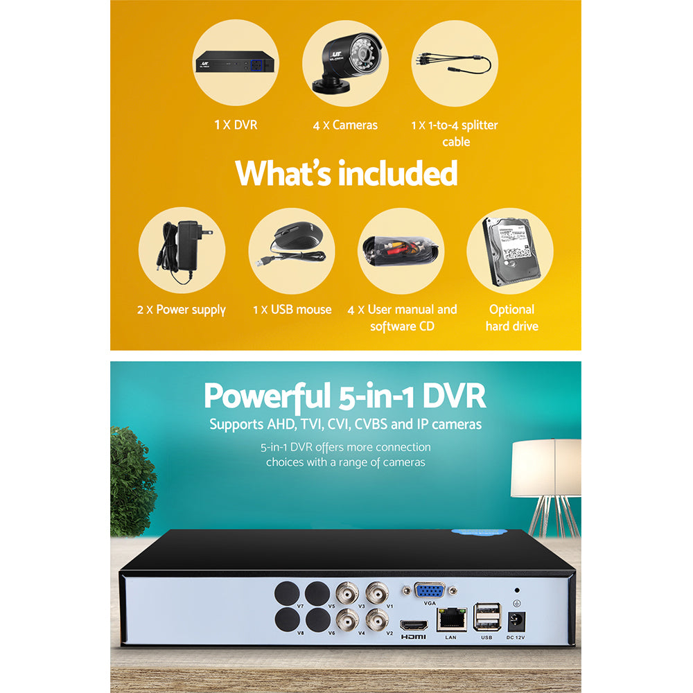 UL-Tech 4CH DVR CCTV Security System