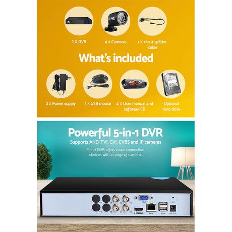 UL-Tech 4CH DVR CCTV Security System